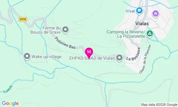 Localisation Ehpad Vialas