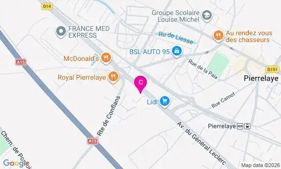 Localisation Centre de Santé Dentaire de Pierrelaye