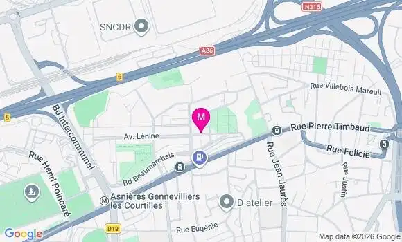 Localisation Centre de Santé Médico Dentaire Gennevilliers