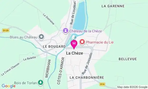 Localisation Centre Médical de la Cheze
