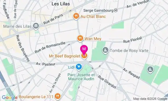 Localisation Centre de Santé Dentaire Bagnolet