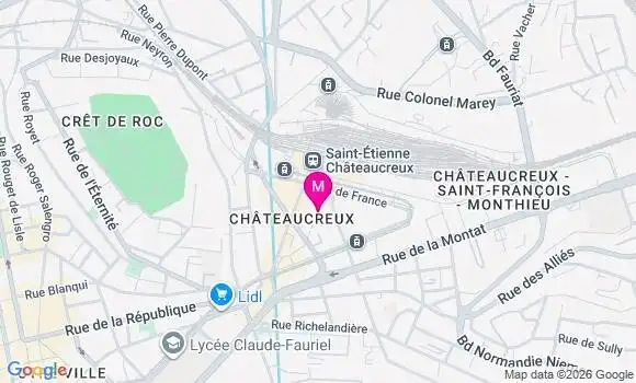 Localisation Centre Dentaire Ugecam Saint Etienne