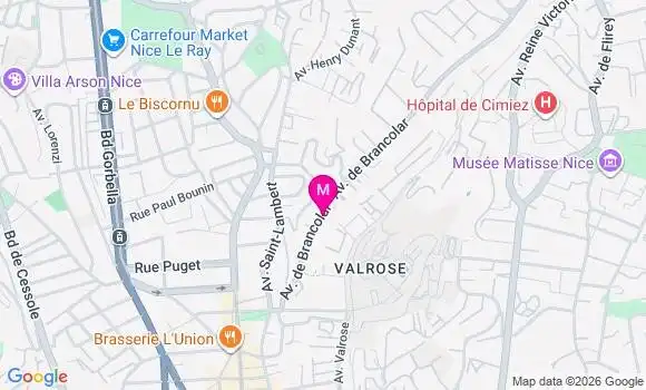 Localisation Ehpad Résidence Valrose