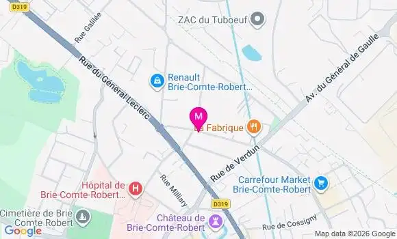 Localisation Centre de Santé Dentaire de Brie