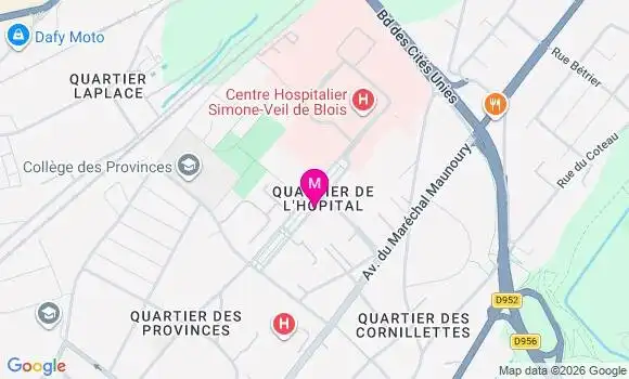 Localisation Centre de Santé Claude Hennequin