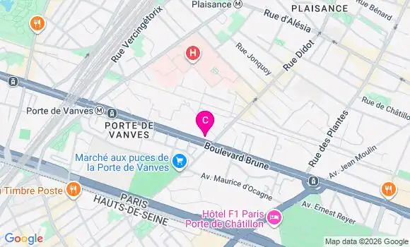 Localisation Centre de Santé Dentaire et Orthodontie du XIVème