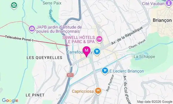 Localisation Centre de Santé Dentaire de Briancon
