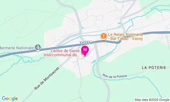 Localisation Centre de Santé Intercommunal
