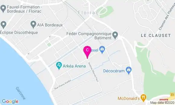 Localisation Nouvelle Clinique Bordeaux Tondu