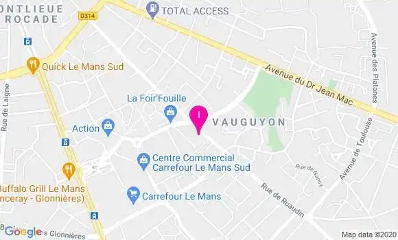 Localisation Adeline Chouteau