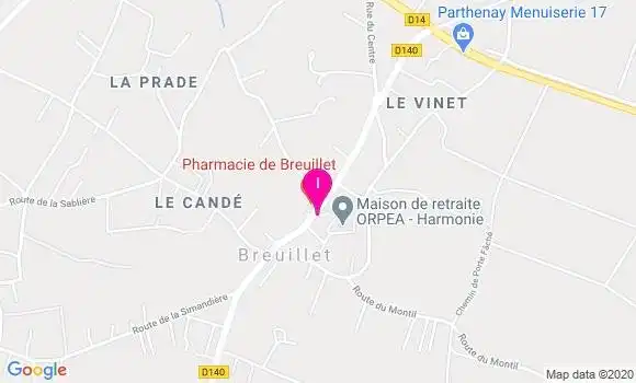 Localisation Clarisse Mouchel
