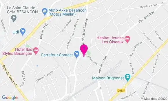 Localisation Coralie Pecclet