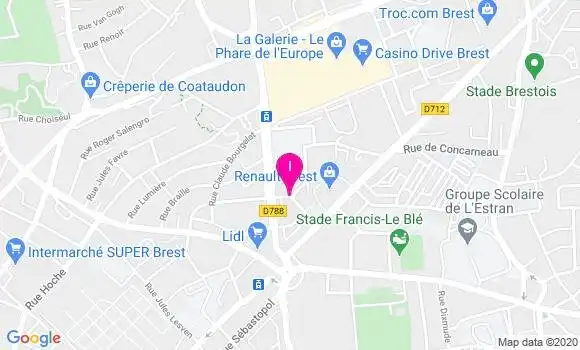 Localisation Beatrice Nicolas Andre
