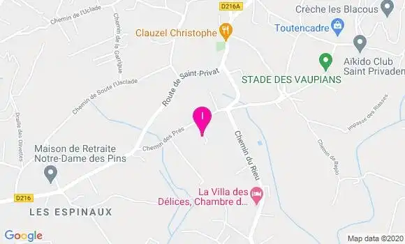 Localisation Yolande Moustardier