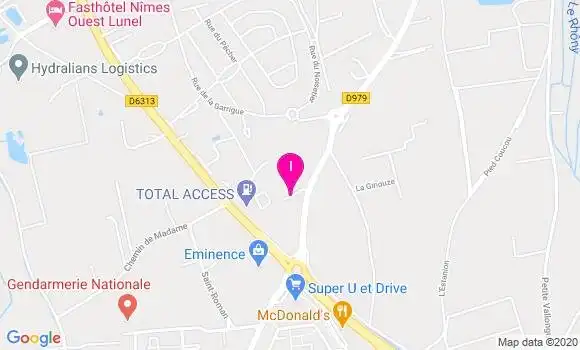 Localisation Eve Huguier