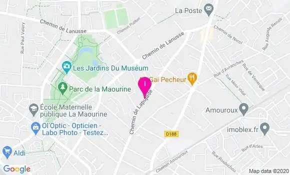 Localisation Elisabeth Mayenobe Amiel