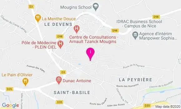 Localisation Isabelle Dunot