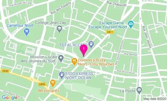 Localisation Odile Metteau Coq