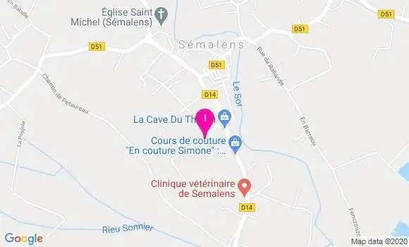 Localisation Sandie Blot