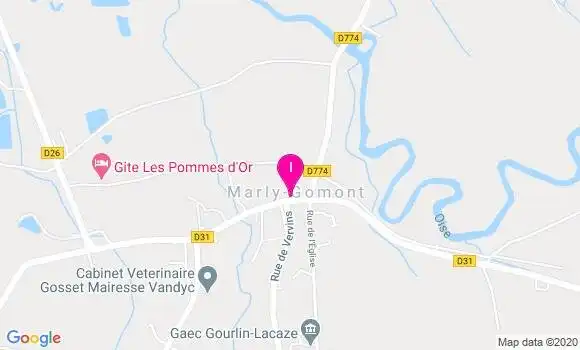 Localisation Odile Pecriaux