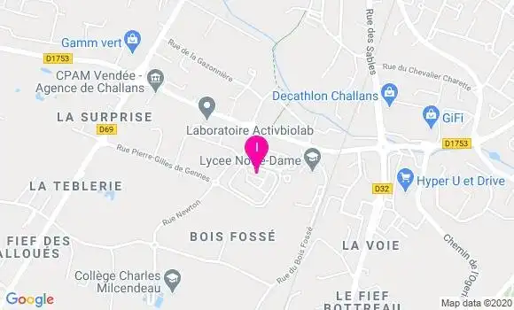 Localisation Aline Beillevert