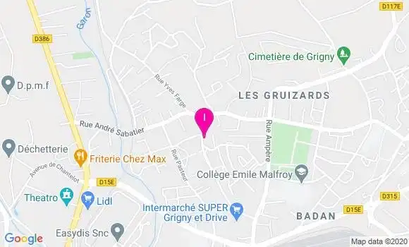 Localisation Claudine Dumazet Vergne