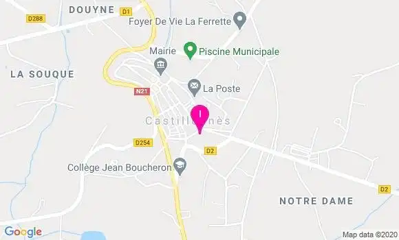 Localisation Ophelie Vidal
