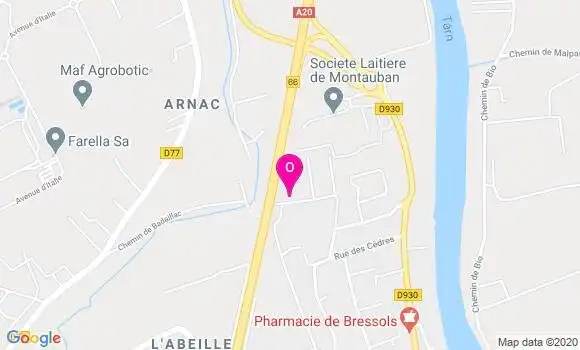 Localisation Ingrid Dupouy Foultier