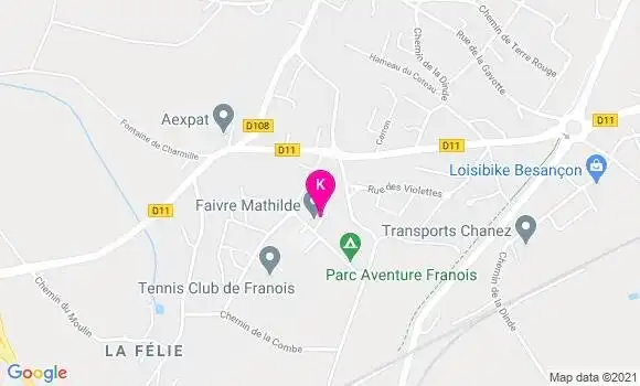 Localisation Mathilde Faivre