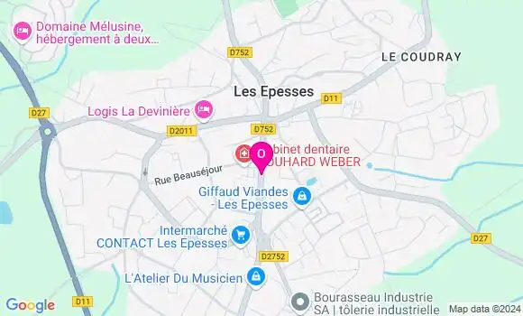 Localisation Honorine Cornuault