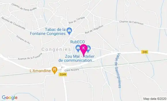 Localisation Justine Fabre