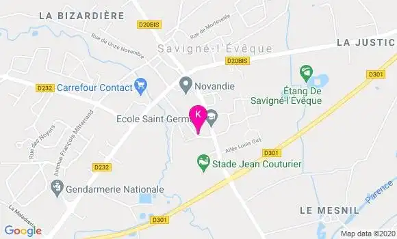 Localisation Justine Carre