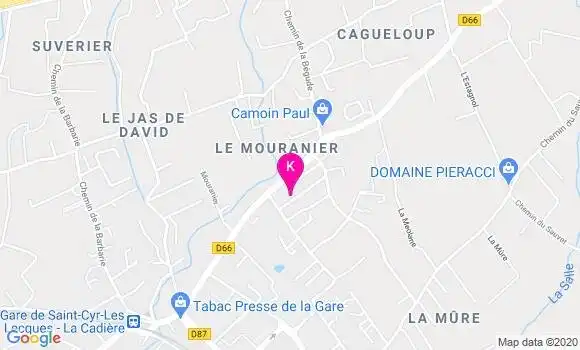 Localisation Justine Jaffredou