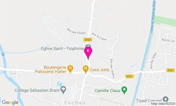 Localisation Camille Jacob Bohn