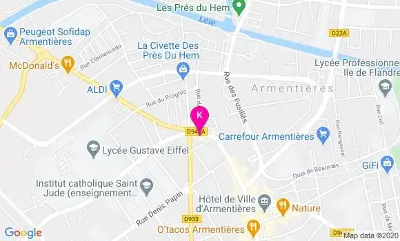 Localisation Typhaine Vanhoutte