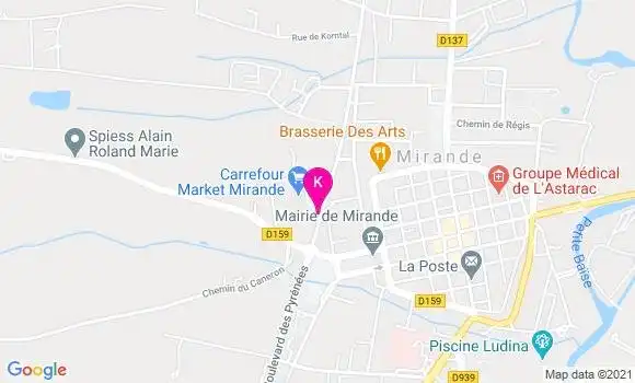 Localisation Marina Gers