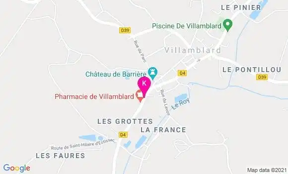 Localisation Elisa Besse Meredieu