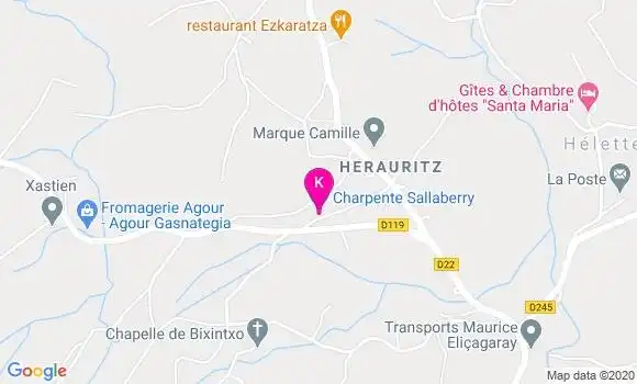 Localisation Argitxu Ourthiague