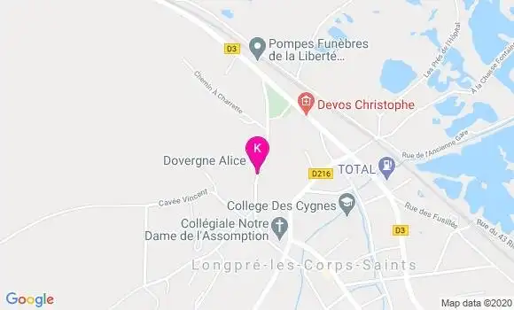 Localisation Alice Dovergne