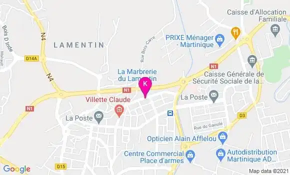 Localisation Louisia Eudaric