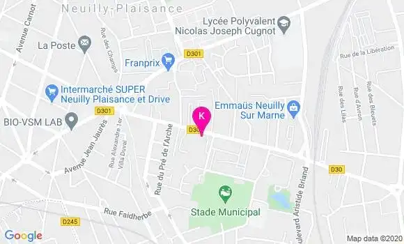 Localisation Guylaine Foulongani