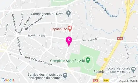 Localisation Jean Francois Dedieu