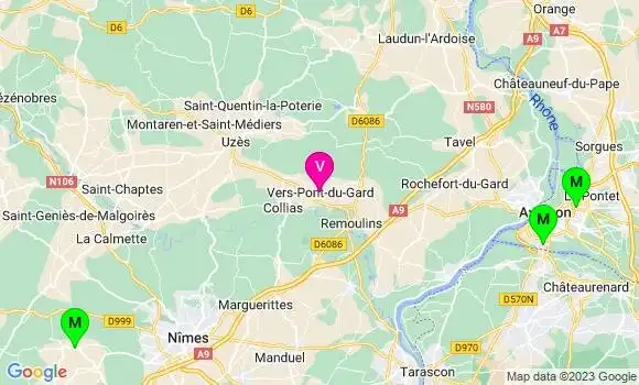 Médecin de Garde Vers Pont du Gard