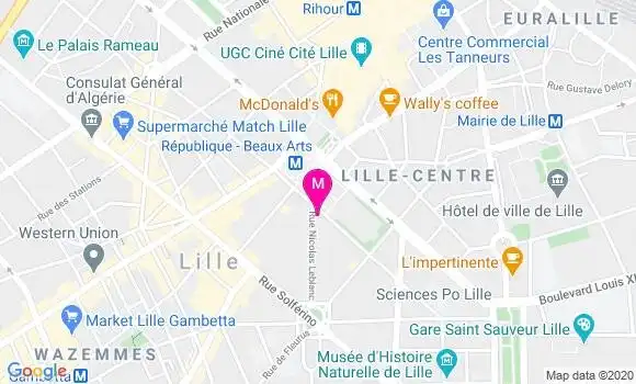 Localisation Dr Frédérique Cauliez Clowez