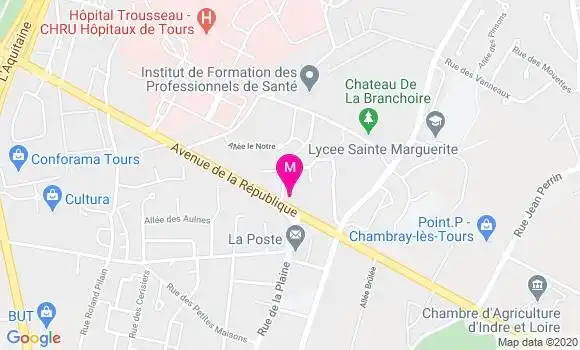 Localisation Dr Christine Raimbault