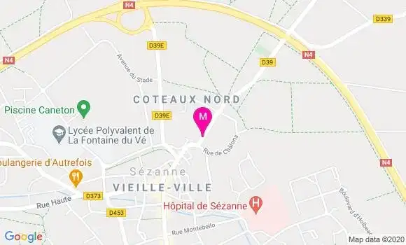 Localisation Dr Muriel Rochard