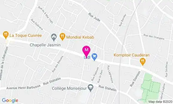 Localisation Dr Jean Marc Vidaud
