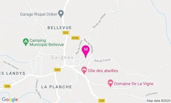 Localisation Dr Bertrand Forestier