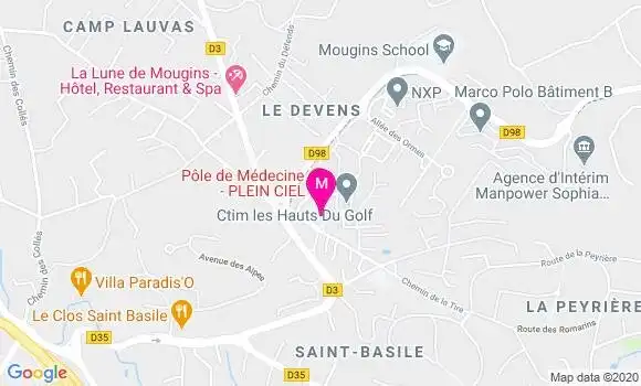 Localisation Dr Myriam Gray