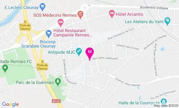 Localisation Dr Paul Le Meut